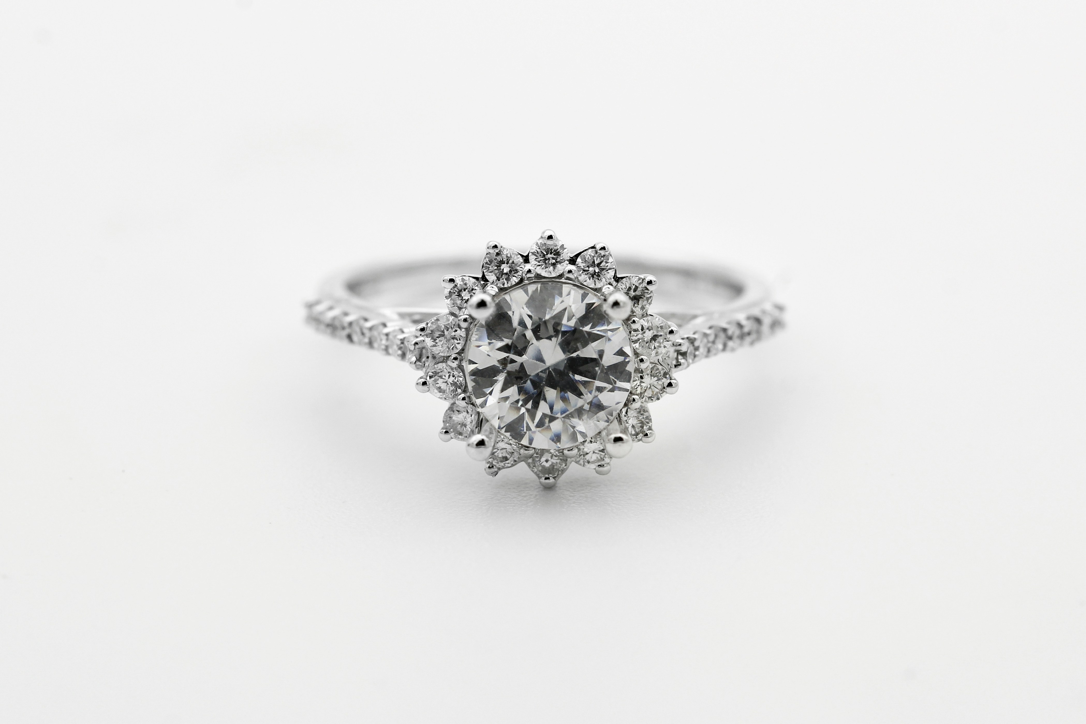 Silver Sparkling Sun Ring